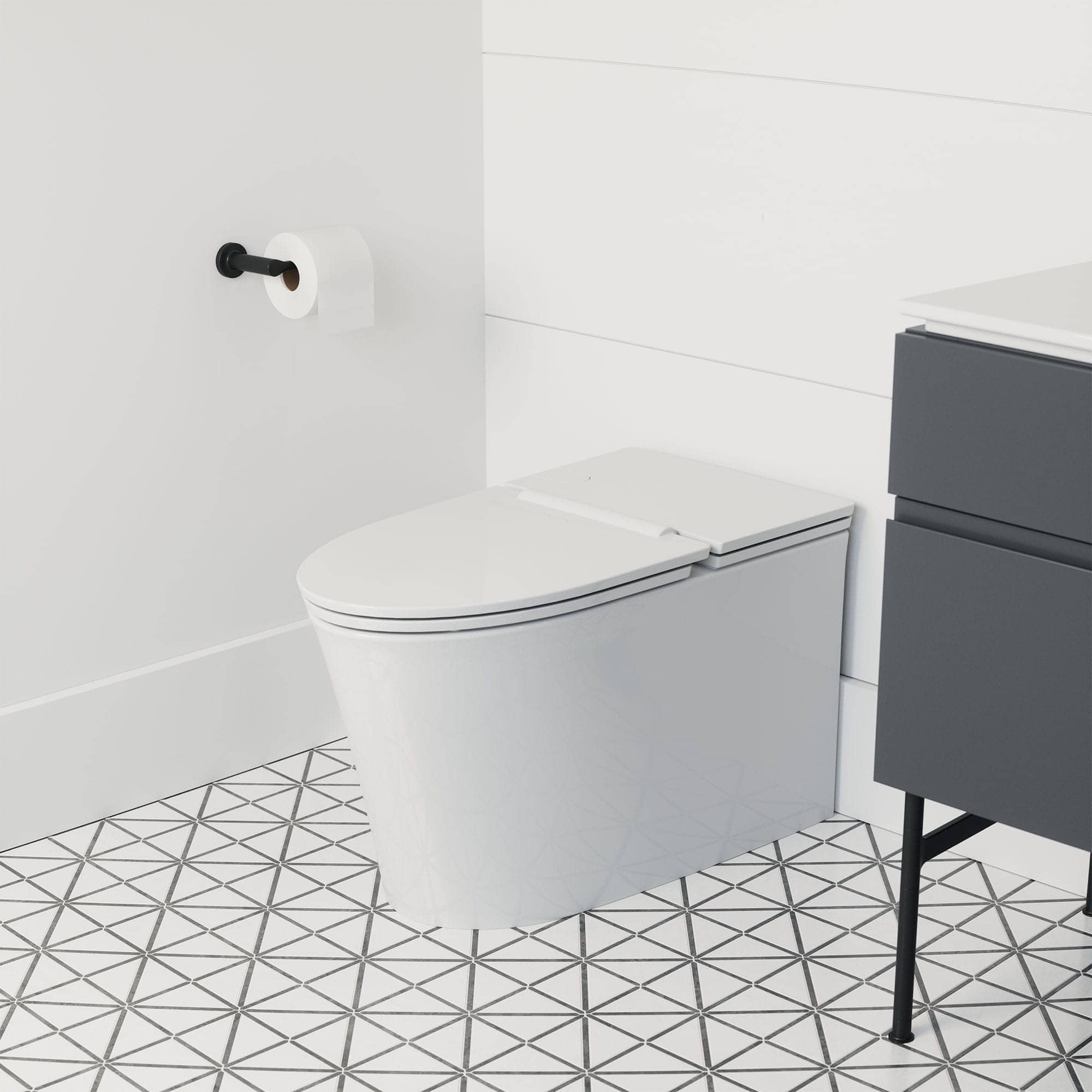 American Standard Studio® S One-Piece 1.0 gpf/3.8 Lpf Chair Height Elongated Toilet With Seat