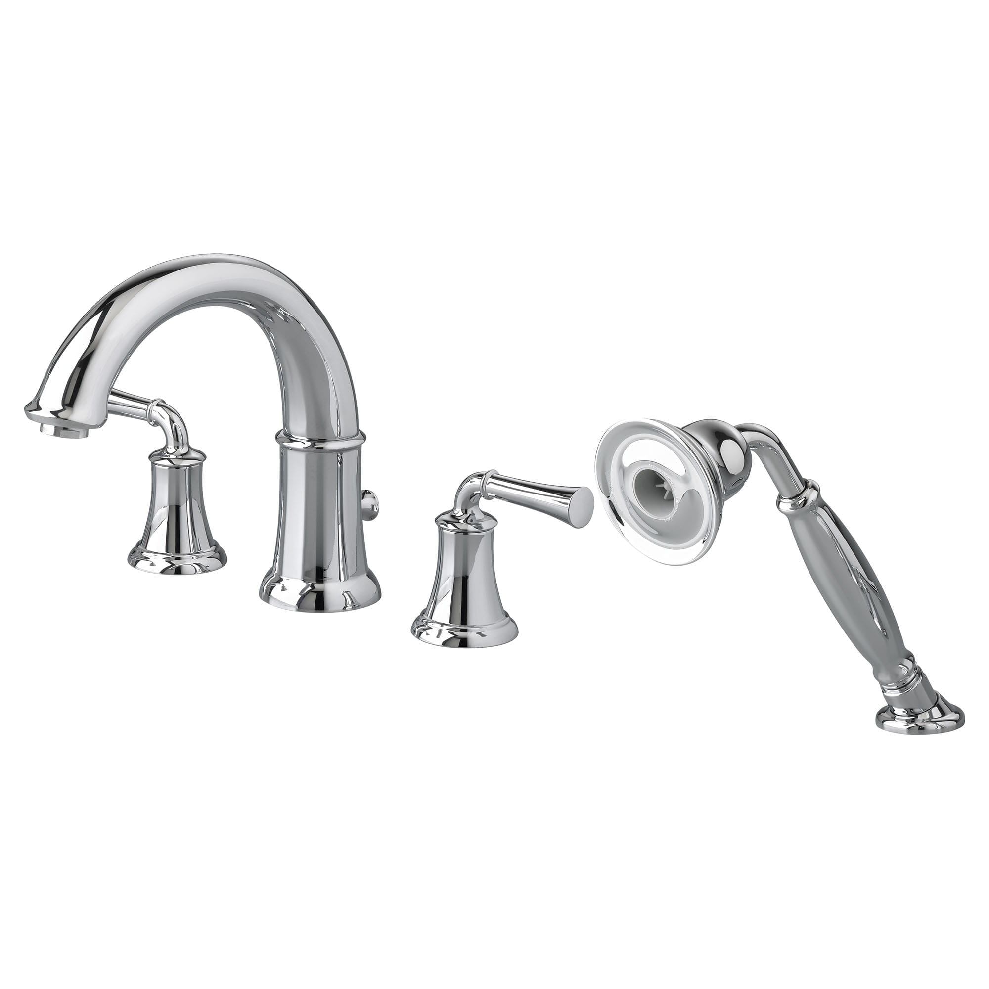 American Standard Portsmouth Bathtub Faucet with Personal Shower for Flash Rough-in Valve with Lever Handles