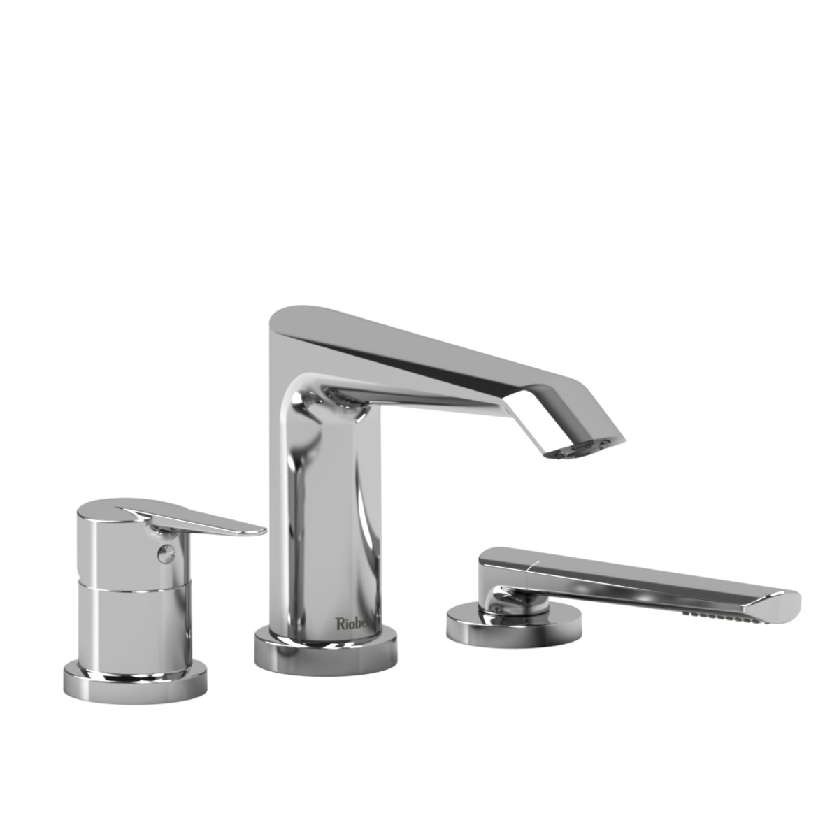 Riobel Venty 3-Piece Deck-Mount Tub Filler With Hand Shower Chrome