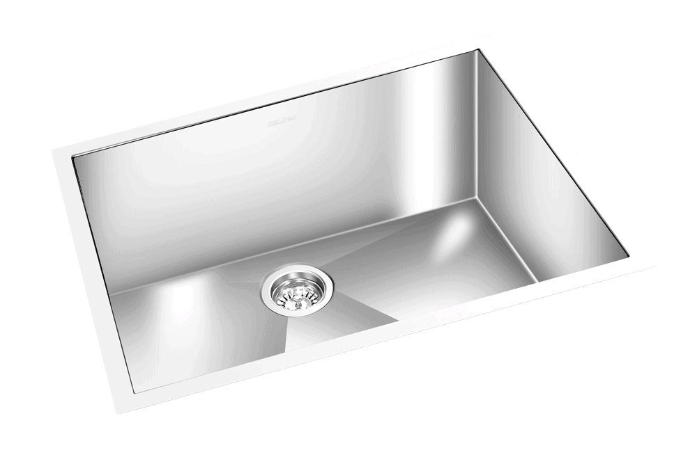 GEM single bowl under mount satin square sink 25″x18″x9″