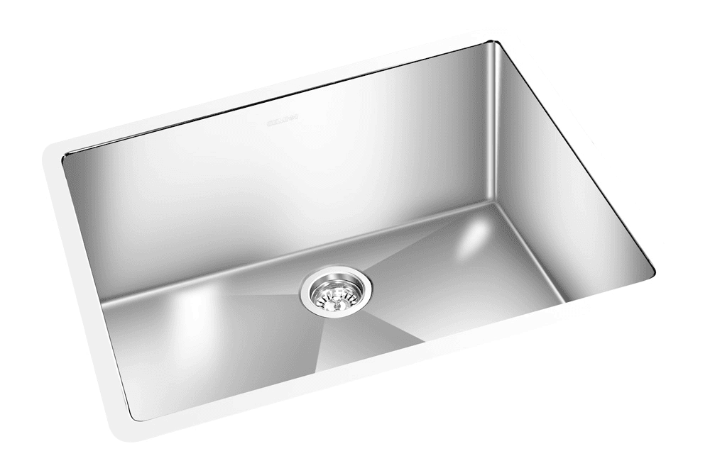 GEM single bowl under mount satin square sink 24”x18”x 9″