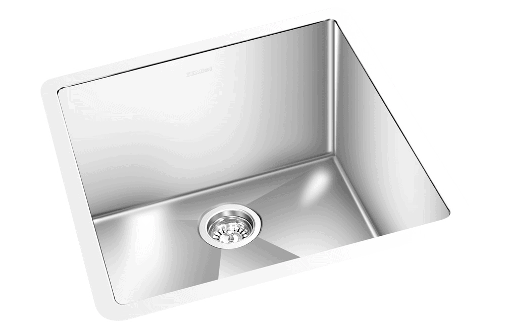 GEM single bowl under mount satin square sink 19”x 19″x 10″