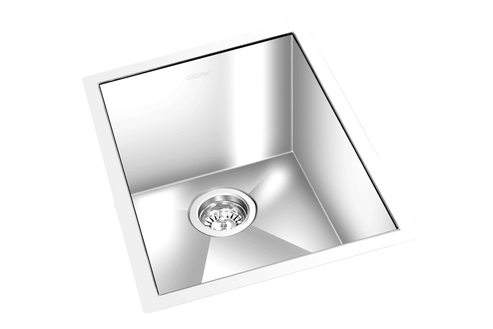 GEM single bowl under mount satin square sink 15”x 20″x 10″