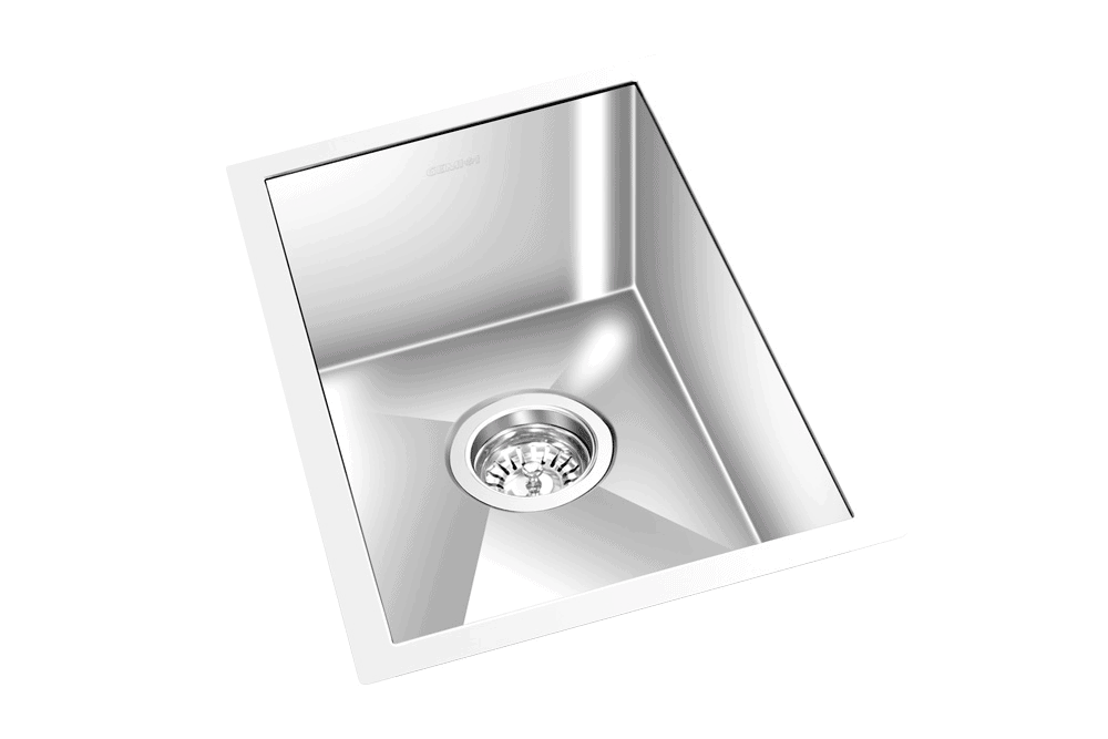 GEM single bowl under mount satin square sink 13”x 20″x 8″