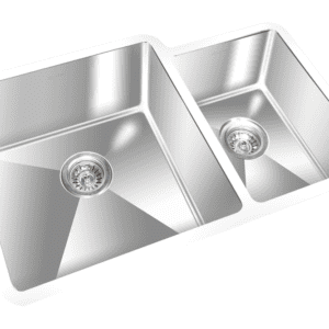 GEM double bowl under mount satin square sink 31”x 20″x 9"